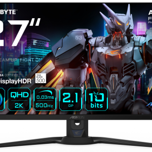 GIGABYTE AORUS FO27Q5P Monitor Gaming OLED QHD 500Hz 0,03ms KVM