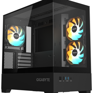 GIGABYTE C201 PANORAMIC Midi Tower Negro - Caja PC Gaming y Profesional