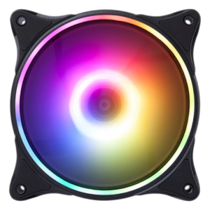 Hiditec N18 ARGB Ventilador Carcasa PC 12 cm Negro, Iluminación RGB
