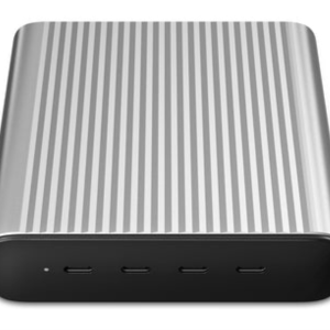 HYPER 245W Cargador GaN Portátil para Smartphone y Tableta - Negro y Plata
