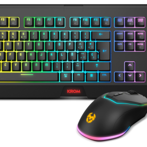 Krom KABALA Teclado y Ratón Inalámbricos RF Español QWERTY Negro