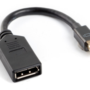 Lanberg AD-0003-BK Cable DisplayPort a Mini DisplayPort 0,12 m Negro – Alta Velocidad y Calidad