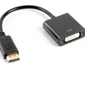 Lanberg AD-0007-BK Adaptador Cable Vídeo DisplayPort a DVI-D 0,1m Negro