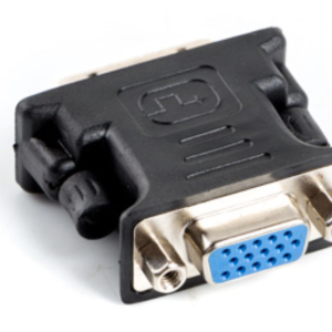 Lanberg AD-0012-BK cambiador de género para cable DVI-I VGA (D-Sub) Negro - Adaptador de alta calidad