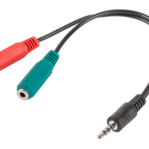 Lanberg AD-0023-BK cable de audio 0,2 m 3,5mm 2 x 3.5mm Negro - Alta calidad y durabilidad