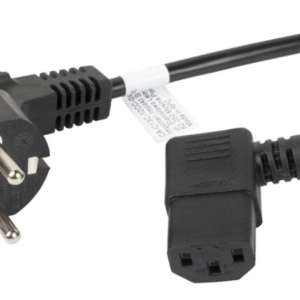 Lanberg CA-C13C-12CC-0018-BK Cable de Transmisión Negro 2 m con Acoplador C13 CEE7/7