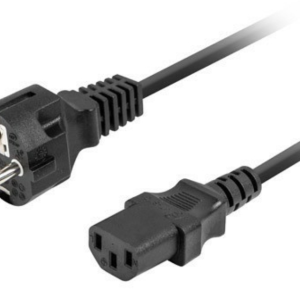 Lanberg CA-C13C-14CC-0018-BK Cable de transmisión negro 1,8 m con acoplador C13 CEE7/7
