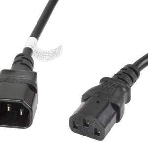 Lanberg CA-C13E-11CC-0030-BK Cable de transmisión negro 3 m con acopladores C13 y C14