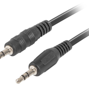 Lanberg CA-MJMJ-10CC-0020-BK Cable de Audio 3,5mm 2m Negro Alta Calidad