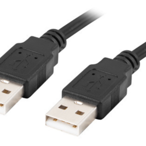 Lanberg CA-USBA-20CU-0005-BK Cable USB 2.0 Negro 0,5 m - Conexión Rápida y Fiable