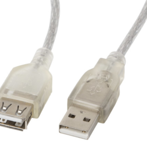 Lanberg CA-USBE-12CC-0018-TR Cable USB 2.0 Transparente 1.8m USB A