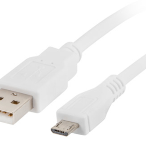 Lanberg CA-USBM-10CC-0010-W cable USB 2.0 Micro-USB A a USB A 1 metro Blanco