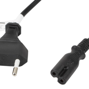 Lanberg cable de transmisión C7 acoplador CEE7/16 Negro 1,8 m - Alta calidad y durabilidad
