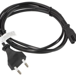 Lanberg Cable de Transmisión Negro 1,8 m con Acoplador C7 CEE7/16