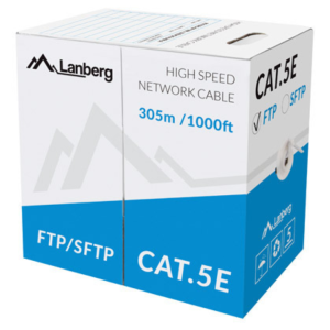Lanberg LCF5-11CU-0305-S Cable de Red Gris 305 m Cat5e F/UTP (FTP) Alta Calidad
