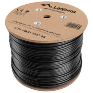 Lanberg LCF6-30CU-0305-BK Cable de Red Cat6 Negro 305 m - Alta Velocidad y Fiabilidad