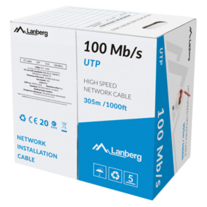 Lanberg LCU5-10CC-0305-R cable de red U/UTP rojo 305 m, alta calidad y rendimiento