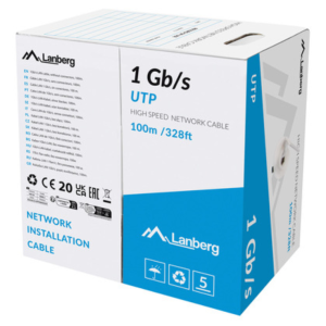 Lanberg LCU6-10CC-0100-S Cable de Red Gris U/UTP 100 m - Alta Calidad y Rendimiento