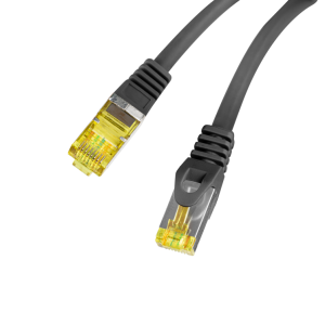 Lanberg PCF6A-10CU-0050-BK Cable de Red Negro Cat6a S/FTP 0,5 m