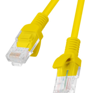 Lanberg PCU6-10CC-0200-Y Cable de Red Cat6 U/UTP Amarillo 2m - Alta Velocidad y Fiabilidad