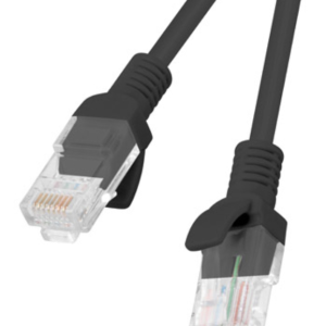 Lanberg PCU6-10CC-1000-BK Cable de Red Negro 10m Cat6 U/UTP de Alta Velocidad