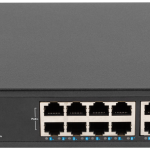 Lanberg RSFE-8P-2GE-120 Switch No Administrado Gigabit PoE 8 Puertos 1U Negro