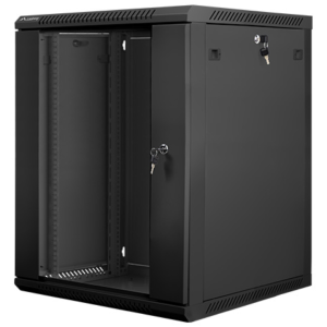 Lanberg WF01-6615-10B Armario Rack 15U Bastidor de Pared Negro para Redes Seguras