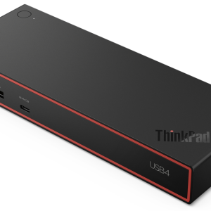 Lenovo ThinkPad USB4 Dock 5000 Thunderbolt 4 Alámbrico Negro - Estación de Acoplamiento Profesional