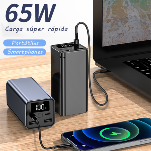 Leotec Batería Externa para Portátiles 65W Power Delivery 20.000mAh - Carga Rápida y Portabilidad
