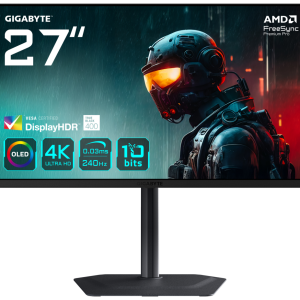 Monitor Gaming GIGABYTE MO27U2 OLED 4K UHD 240Hz con HDMI 2.1 y Display HDR True Black 400