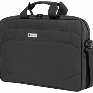 NATEC Nanger 39,6 cm (15.6") Maletín Negro - Protección y Estilo para tu Portátil