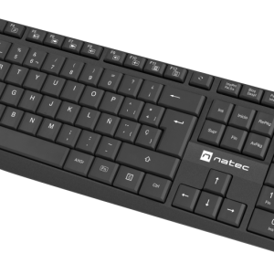NATEC NKL-1948 Teclado Universal USB QWERTY Español Negro - Compacto y Funcional