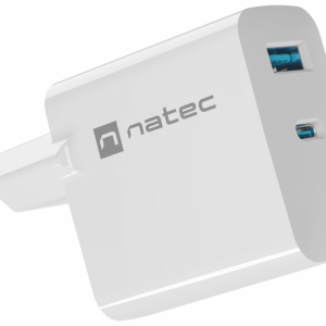 NATEC NUC-2142 Cargador Universal Blanco con Carga Rápida para Dispositivos Móviles de Corriente Alterna