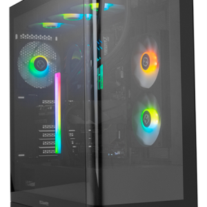 NOX Hummer ETHER Midi Tower Negro - Caja Gaming Compacta y Versátil