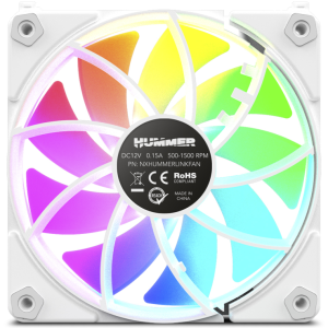 NOX Hummer NXHUMMERELINKWH Ventilador Blanco 12 cm para Refrigeración PC