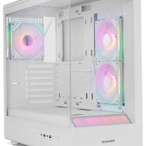 NOX Hummer NXHUMMERSIGNALBK Midi Tower Blanco – Caja PC Gaming y Rigor Blanco