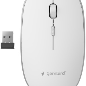 Ratón inalámbrico Gembird MUSW-4B-01-W ambidiestro oficina 1600 DPI