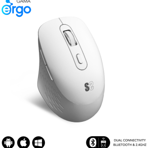 Ratón SUBBLIM SUBMO-EDCUR02 Universal para Mano Derecha Bluetooth + USB Óptico 1600 DPI