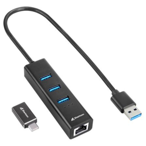 Sharkoon Base para Portátil y Replicador de Puertos Inalámbrico USB 3.2 Gen 1 Type-C Negro