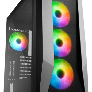 Sharkoon ELITE SHARK TG7M RGB Negro - Caja Gaming con Ventana Templada y LED RGB