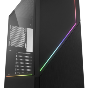 Sharkoon RGB FLOW Midi Tower Negro con Iluminación RGB y Diseño Moderno
