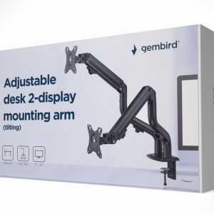 Soporte para Monitor Gembird MA-DA2-02 para Escritorio hasta 32" Negro