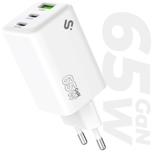SUBBLIM Cargador GaN 65W con USB-C Dual y USB-A Rápido
