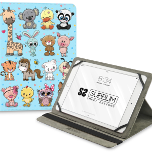 SUBBLIM Funda Tablet Universal TRENDY CASE ANIMALS 11" - Protección y Estilo
