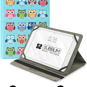SUBBLIM Funda Tablet Universal TRENDY CASE OWLS 10.1" – Protección y Estilo Único