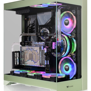Thermaltake CTE E550 TG Midi Tower Verde con Panel de Vidrio Templado y Diseño Moderno