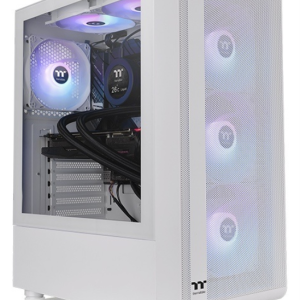 Thermaltake S200 TG ARGB Midi Tower Blanco - Caja PC con Ventana Templada y Iluminación ARGB