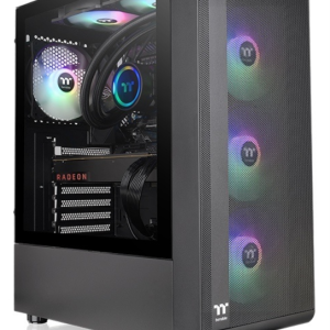 Thermaltake S200 TG ARGB Midi Tower Negra para PC Gaming y Diseño