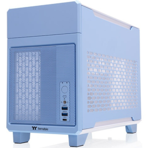 Thermaltake TR100 Mini Tower Azul: Diseño Compacto y Rendimiento Eficiente