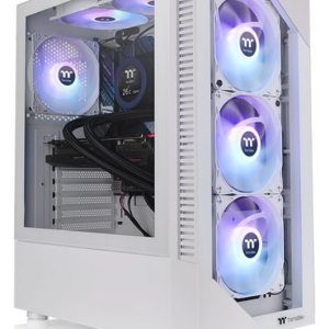 Thermaltake View 200 TG Snow ARGB Midi Tower Blanco - Caja PC con Panel de Cristal y RGB